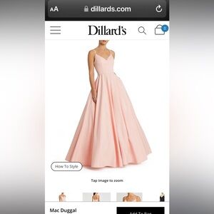 Ieena for Mac Duggal V-Neck Sleeveless A-Line Fully Lined Ball Gown